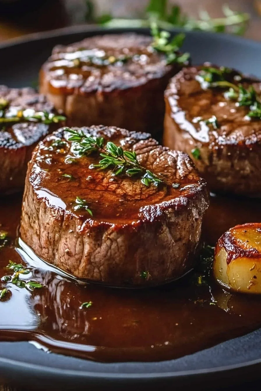 Filetsteak Medaillon mit Madeira-Sauce