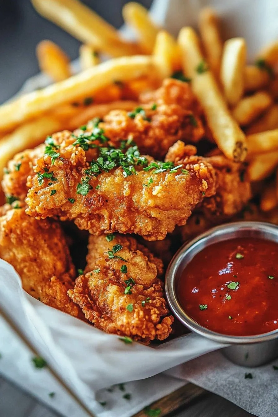 Frittierte Hähnchenpapas