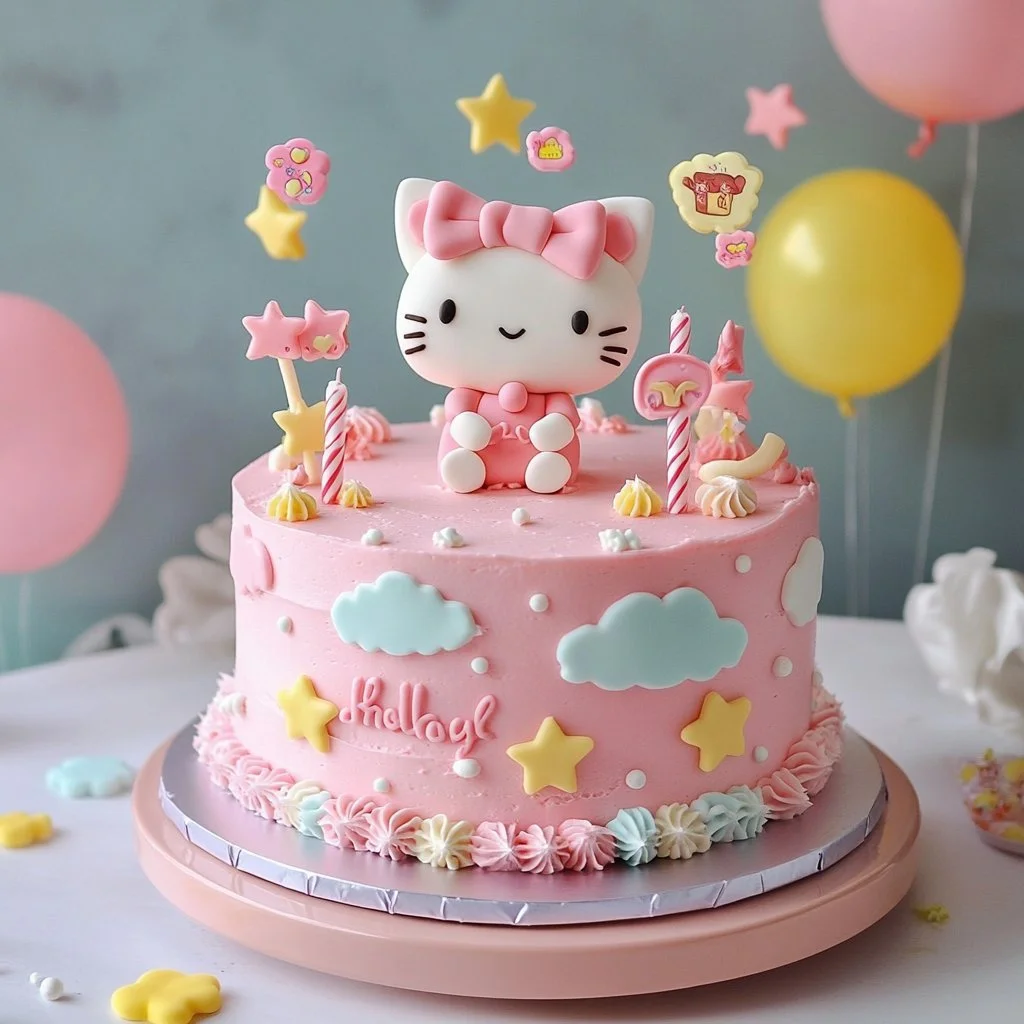 Hello Kitty Geburtstagstorte für den besonderen Tag eines Kindes.