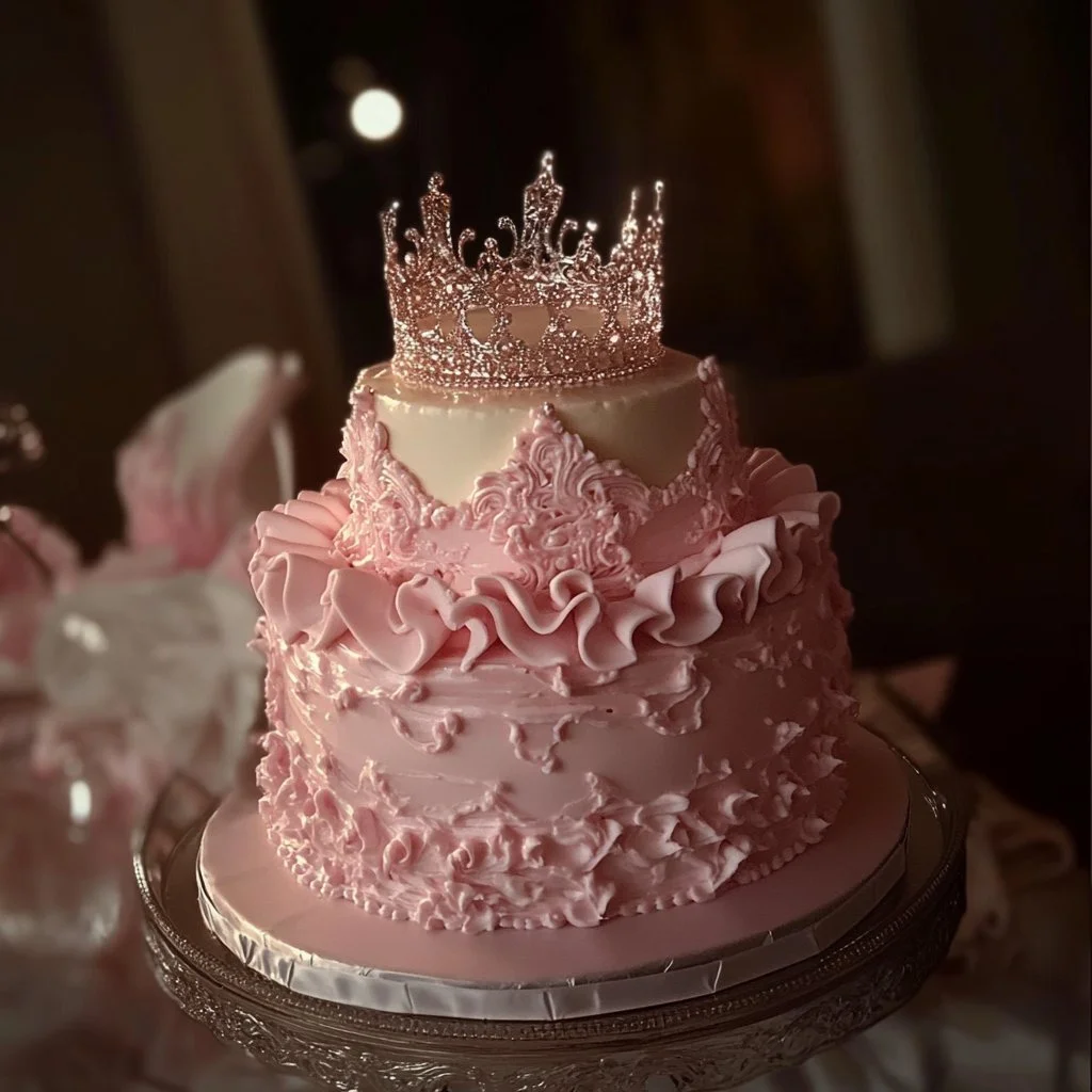 Ein köstlicher Glanzkuchen auf einem eleganten Teller serviert