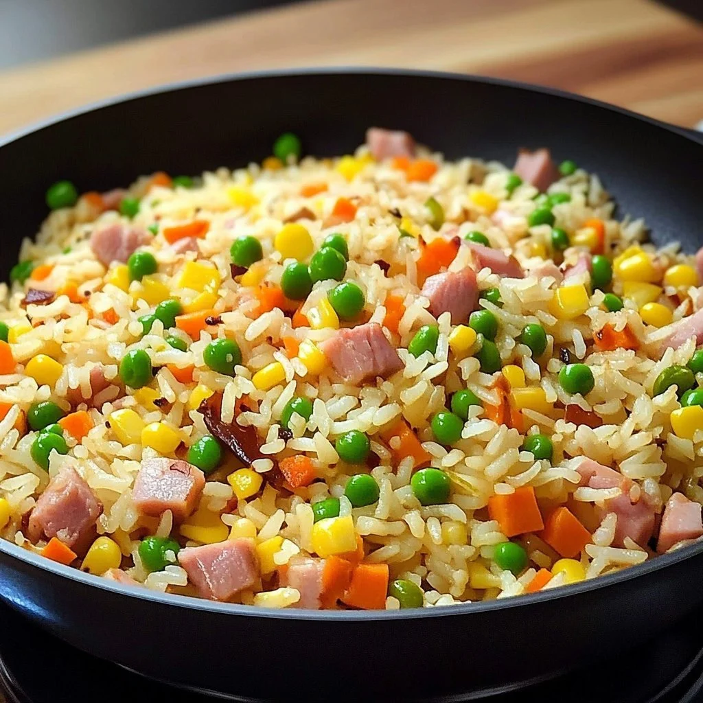 Schüssel mit leckerem Griechischer Reis, serviert mit frischen Kräutern.