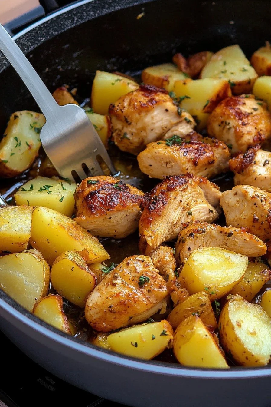 Hähnchen mit Kartoffeln