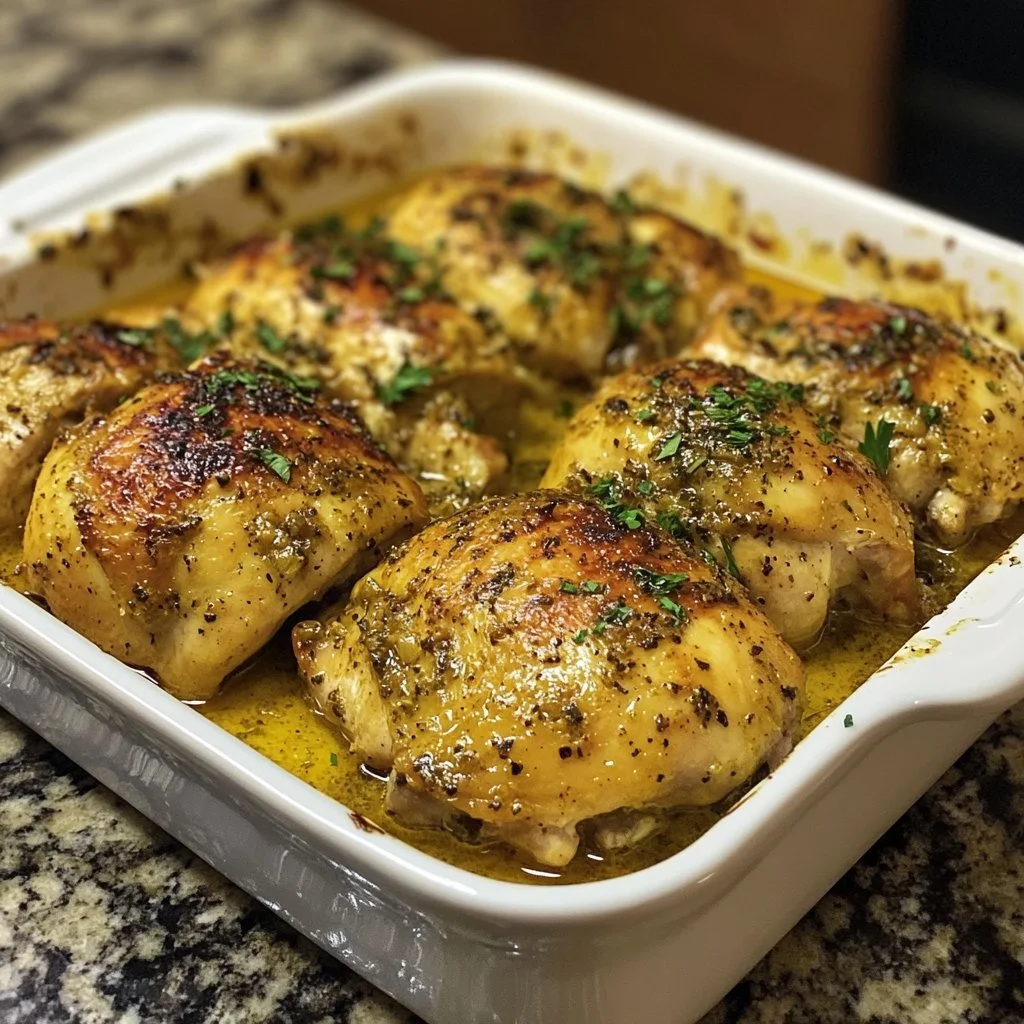 Ofengericht Hähnchen mit Senf, lecker und einfach zubereitet.
