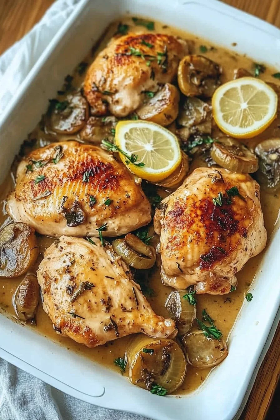 Hähnchen mit Zitrone und Schalotten