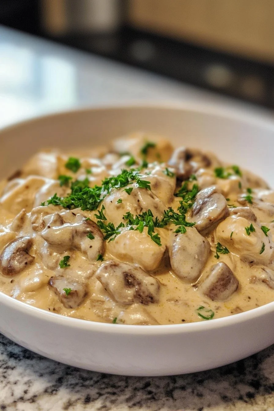 Hühnchen Stroganoff
