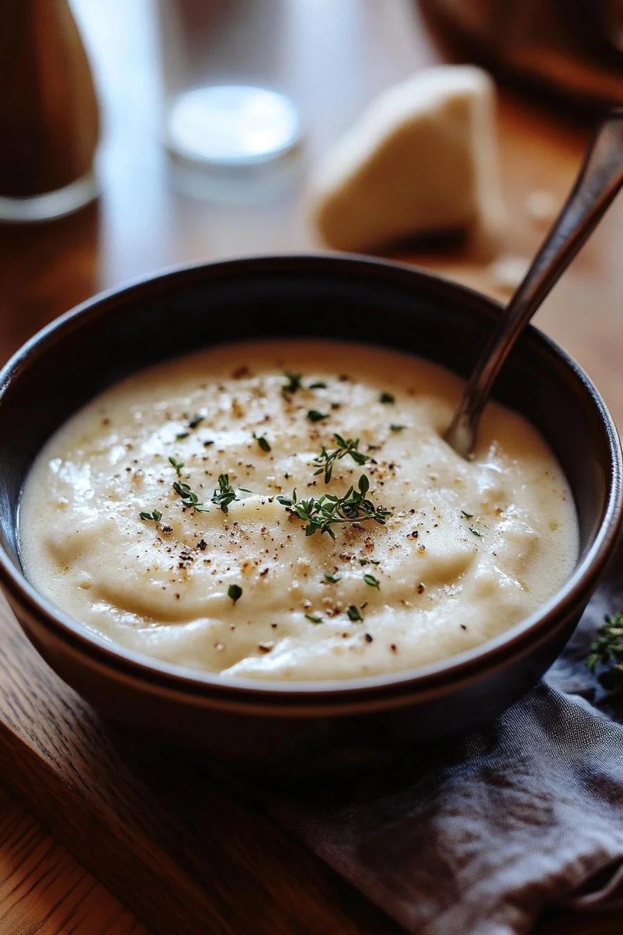 Knoblauchcreme-Sauce für Ravioli