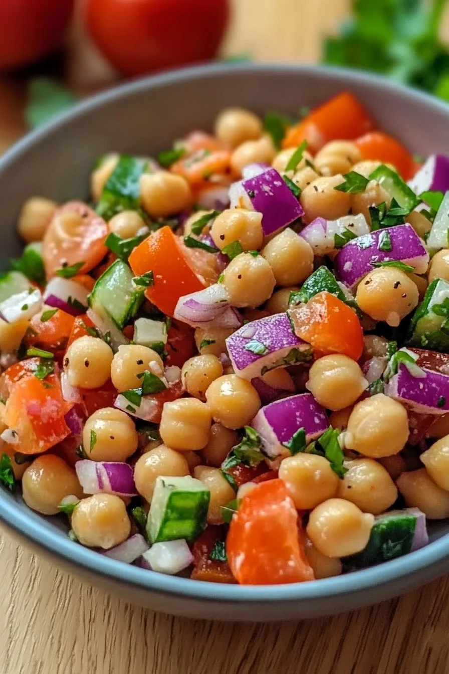 Mediterrane Kichererbsensalat