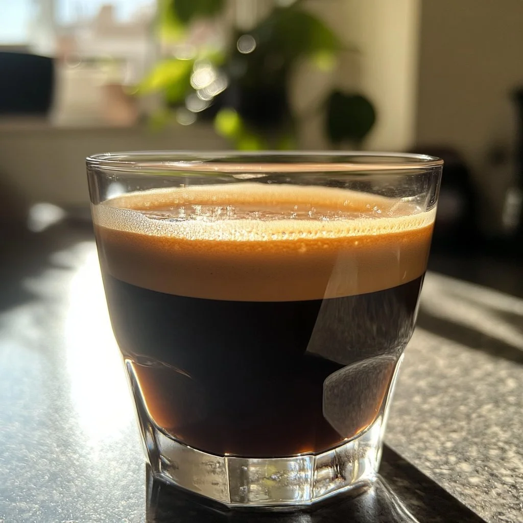 Bild von perfekt zubereitetem Kaffee zu Hause