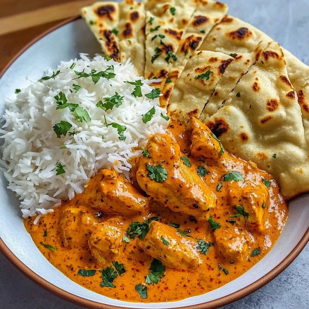 Schnelles und einfaches Rezept für Butterhühnchen mit würziger Sauce