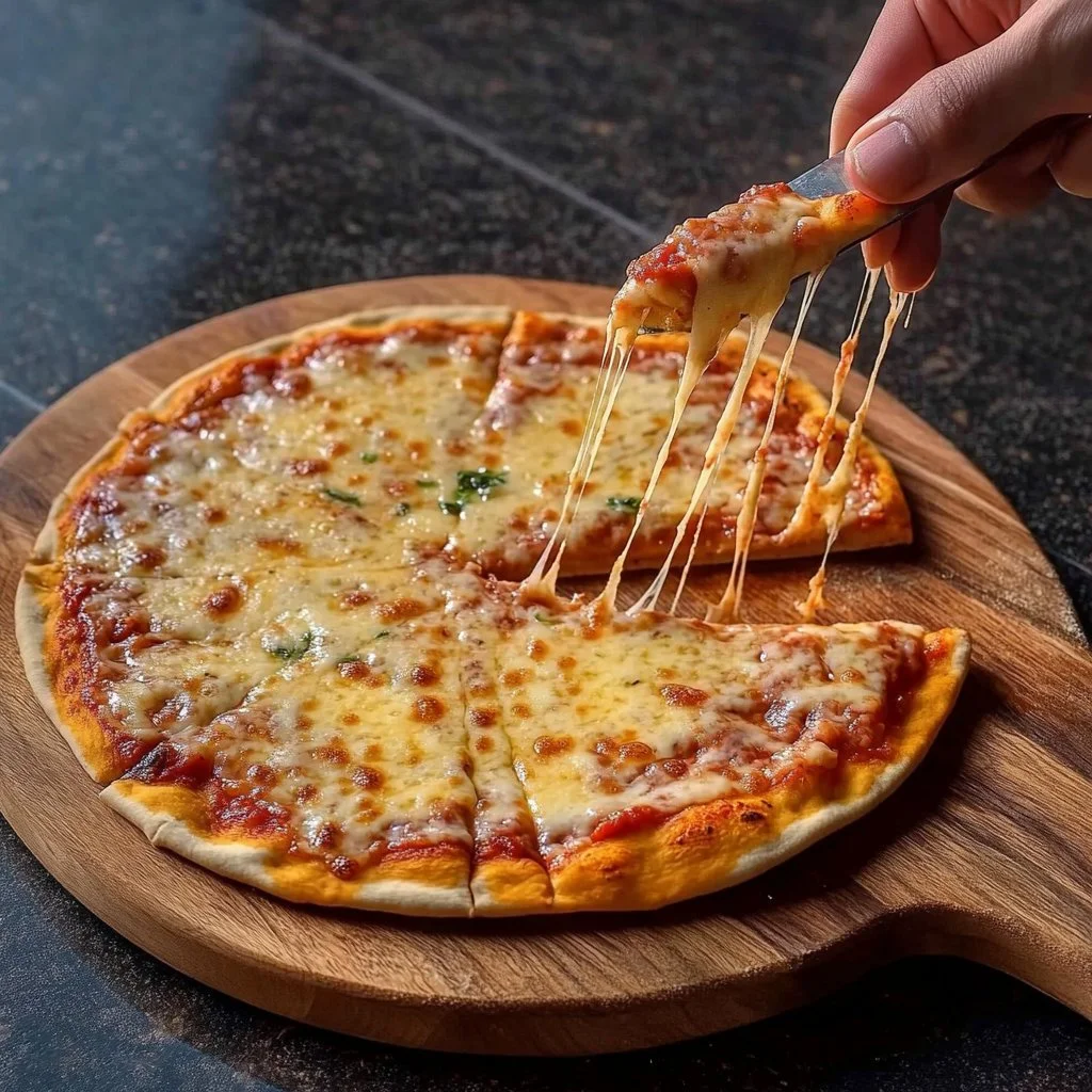 Leckere und einfache Tortilla-Pizza mit frischen Zutaten