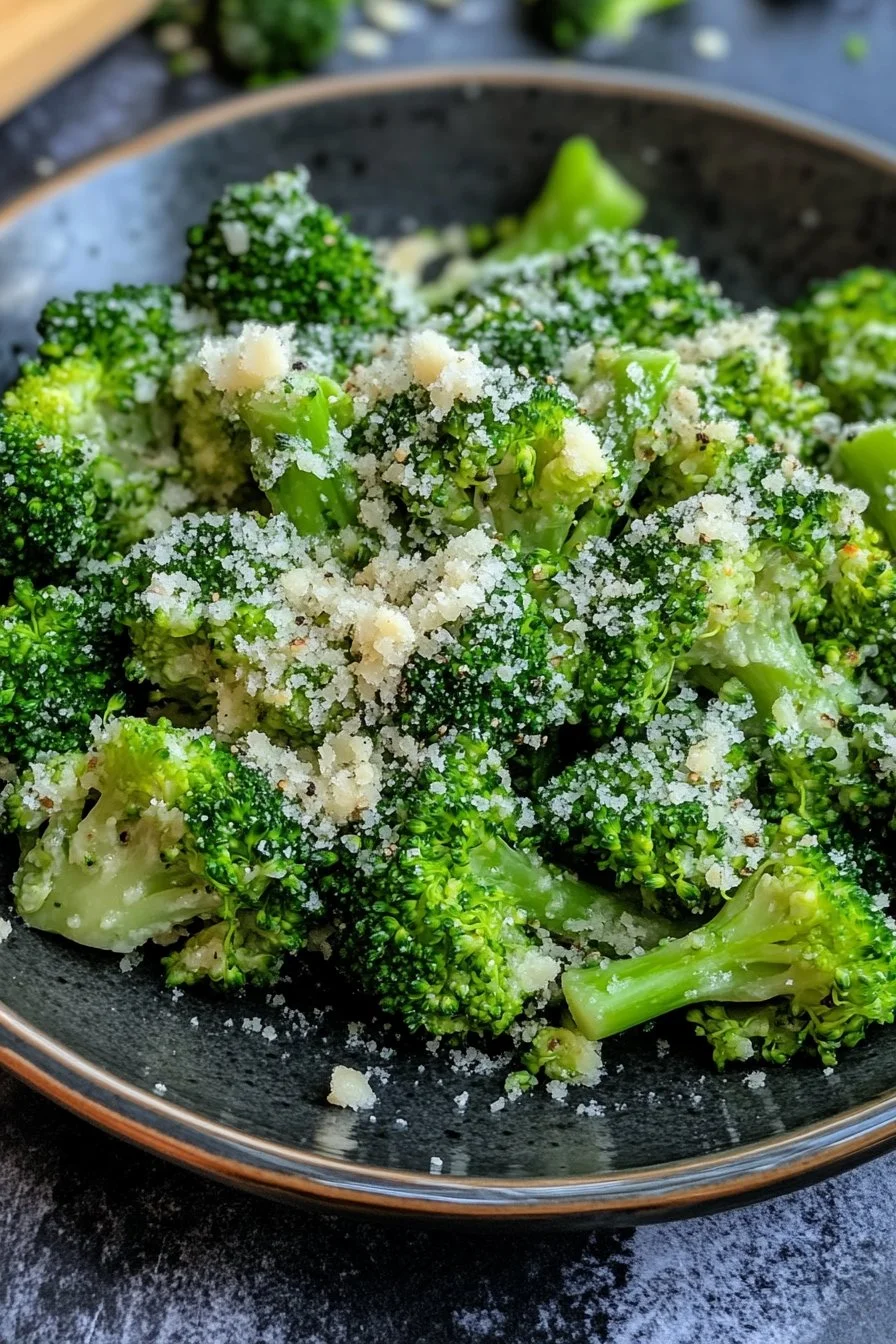 Zermalmter Brokkoli mit Parmesan