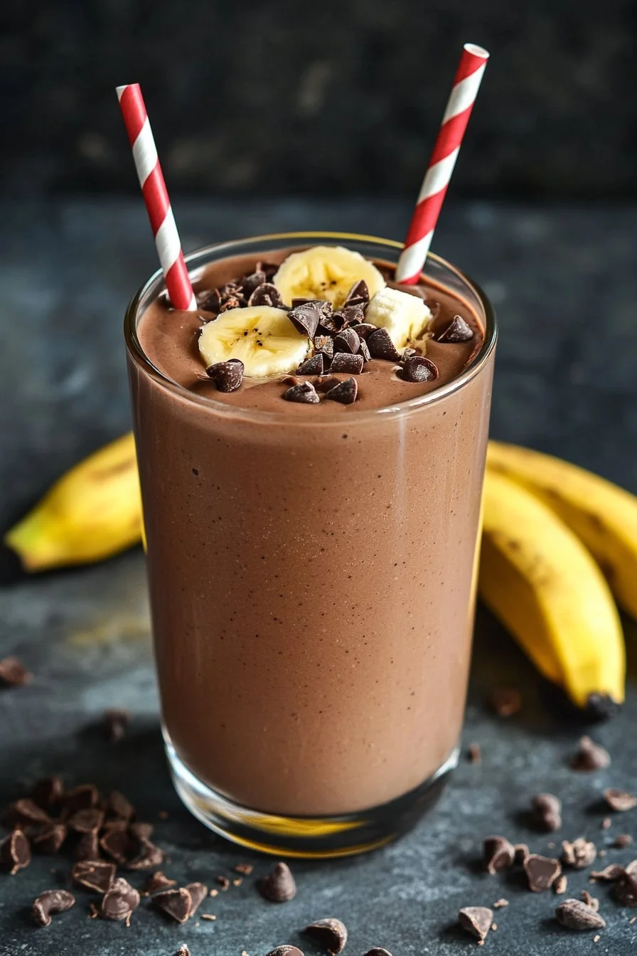 5-Minuten Schokoladen-Avocado-Banane-Smoothie