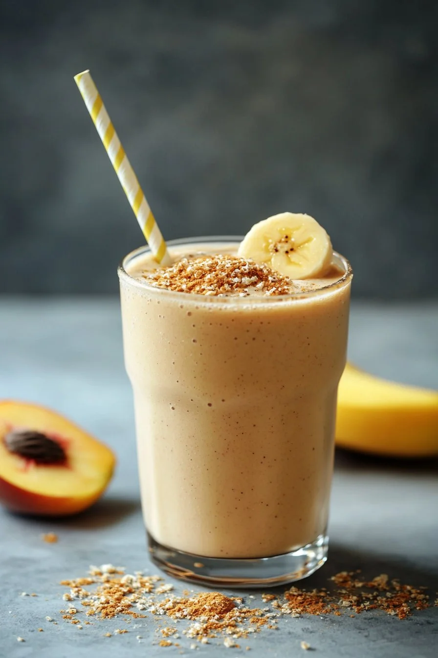 Bananen-Pfirsich-Protein-Smoothie