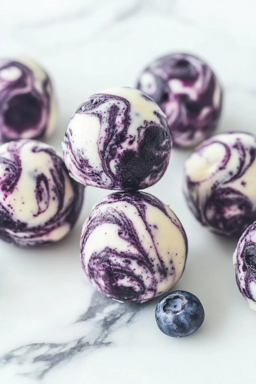 Blaubeer-Wirbel-Joghurtbissen