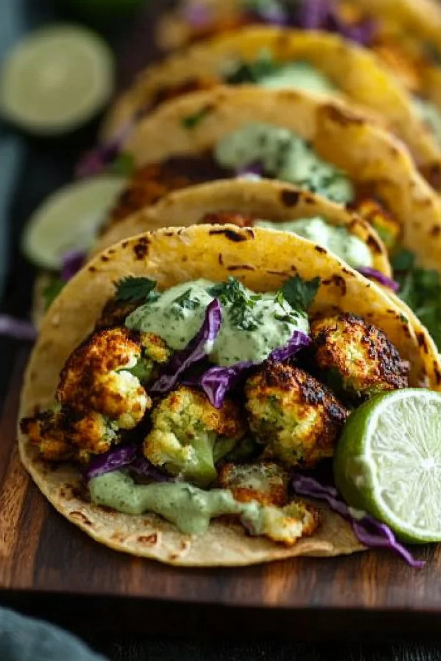 Bloemkool Taco's met Koriander-Limoen Room
