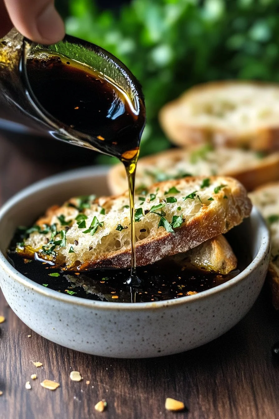 Dip voor brood met olijfolie en balsamico