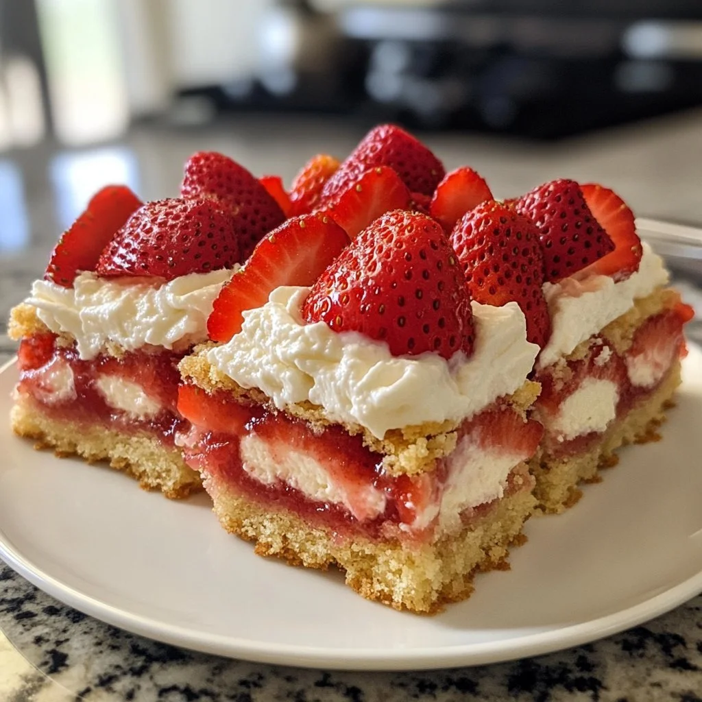 Leckere Erdbeerküchle mit frischen Erdbeeren auf einem Teller.