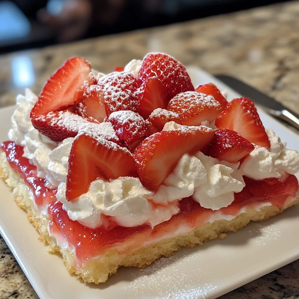Erdbeertorte im Blatt serviert auf einem eleganten Teller