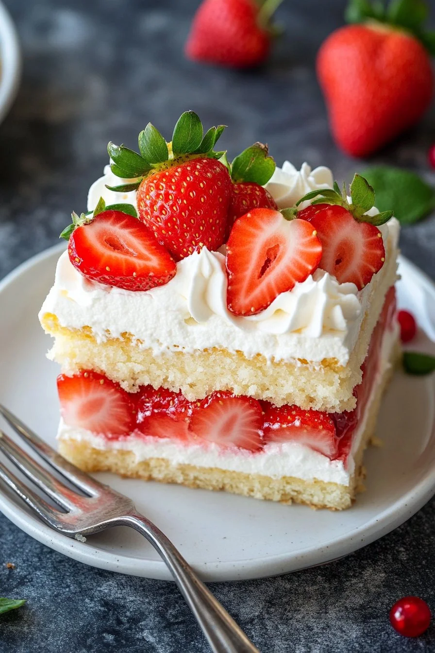 Erdbeertorte im Blatt