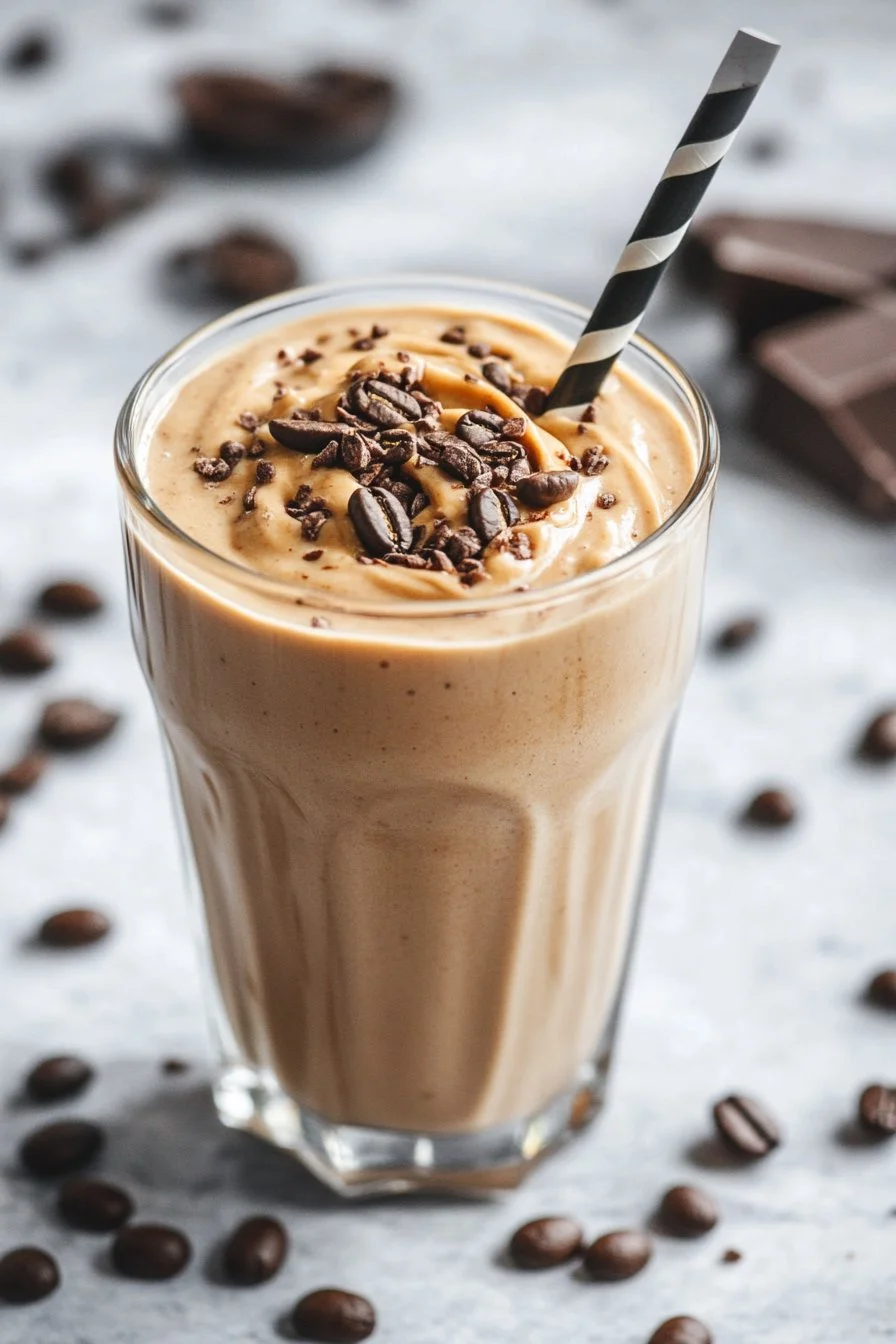 Erdnussbutter Kaffee Smoothie
