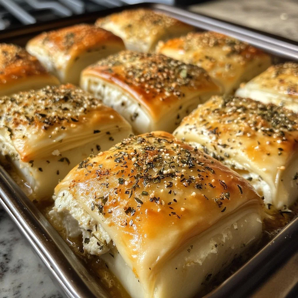 Heerlijke feta rolletjes gebakken in de oven met een krokante korst.
