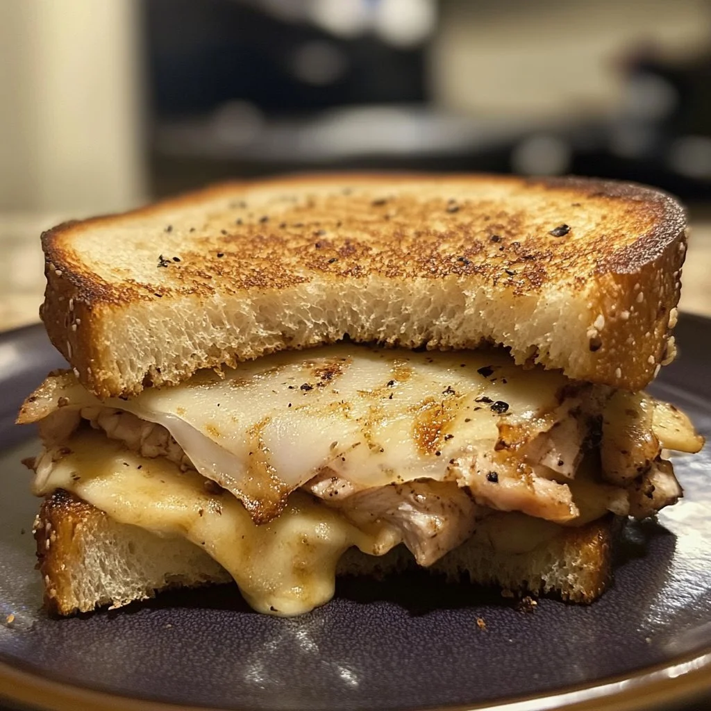 Gegrilltes Cordon Bleu Hähnchen-Sandwich mit Käse und frischen Zutaten
