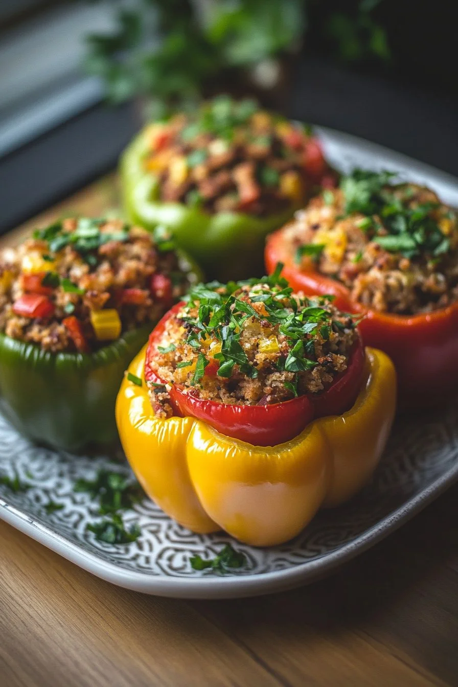 Gesunde gefüllte Paprika