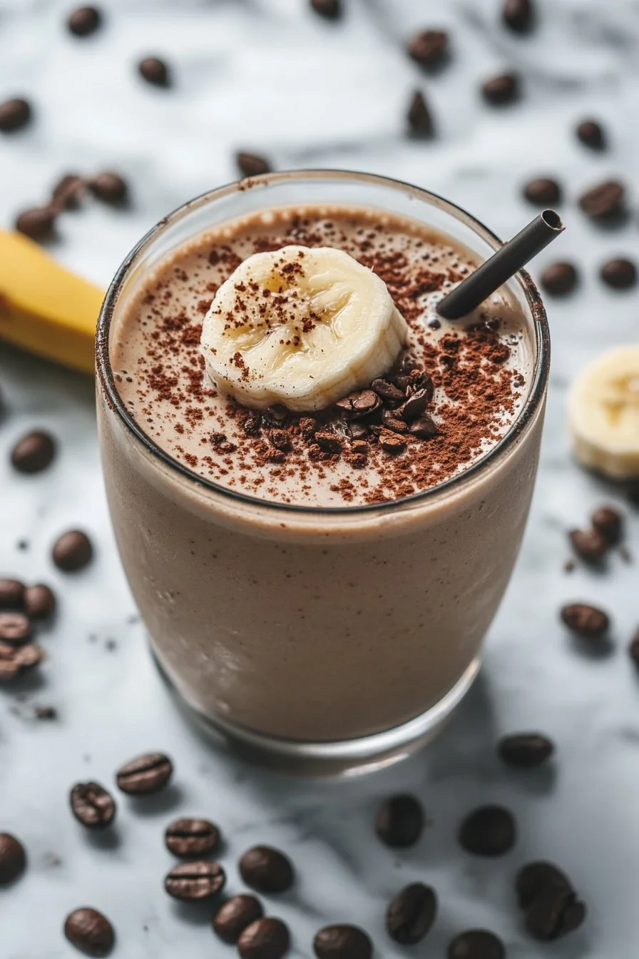 Gesunder Kaffee-Bananen-Protein-Smoothie