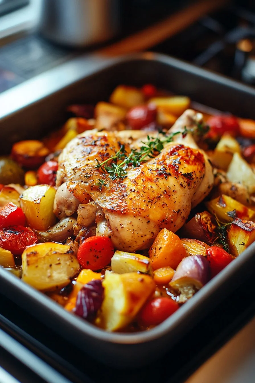 Hähnchen mit Gemüse