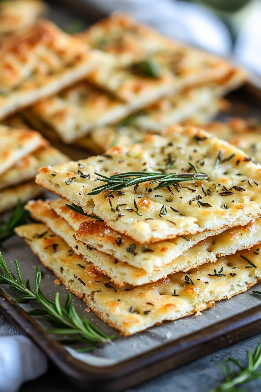 Hausgemachter Keks mit Parmesan und Rosmarin