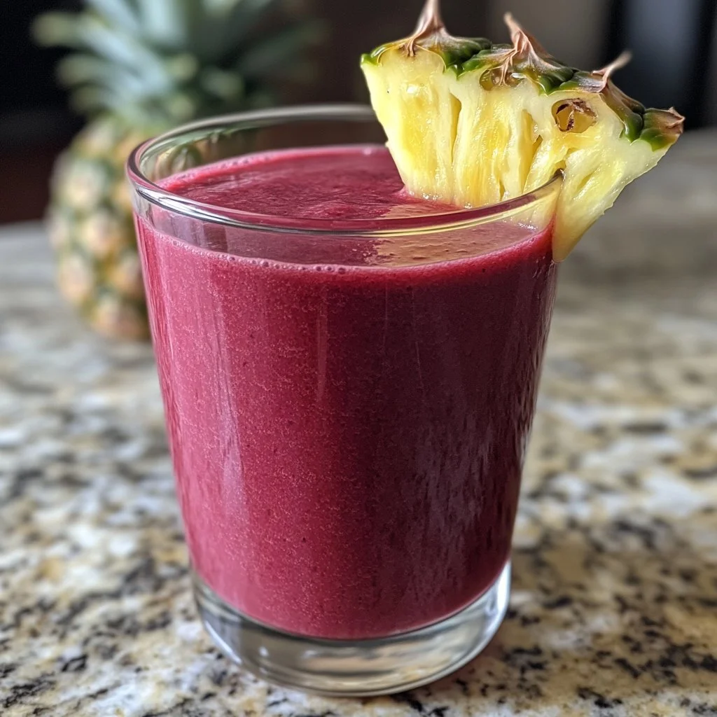 Hibiskus-Tee-Ananas-Smoothie