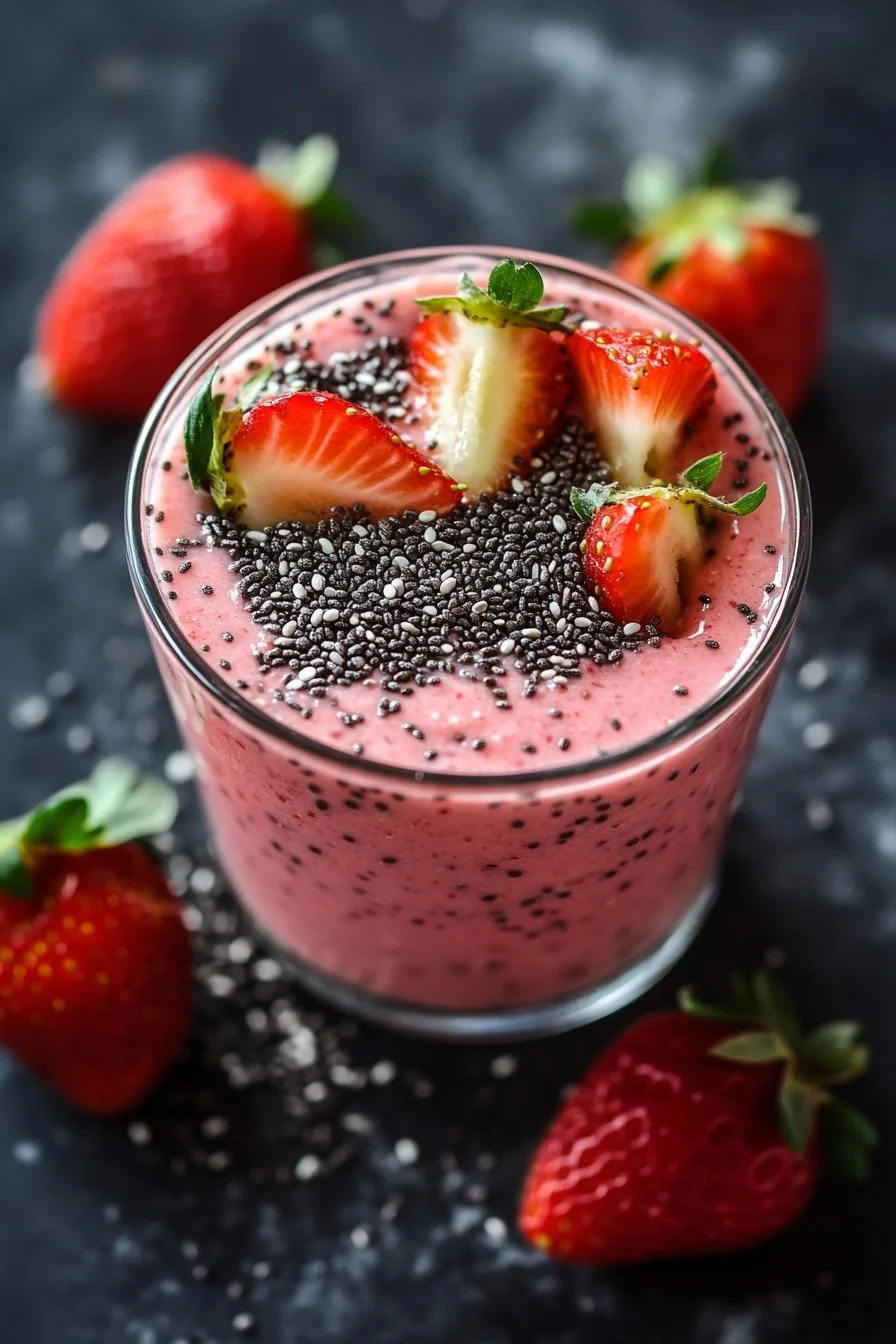 High-Protein Erdbeer-Chia-Samen-Pudding