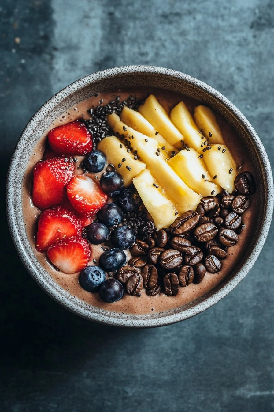 Kaffee Protein Smoothie Schüssel Rezept