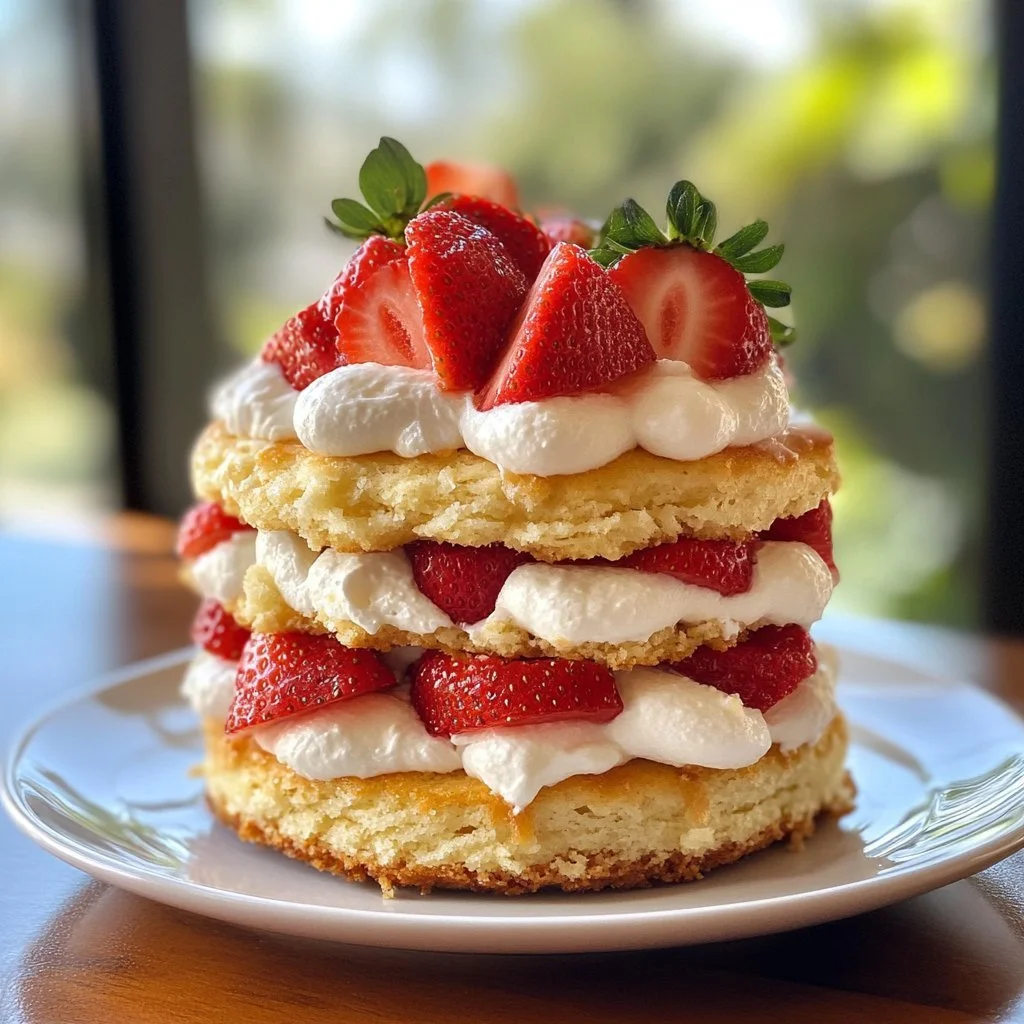 Ein köstlicher klassischer Erdbeerkuchen, perfekt für den Sommer.