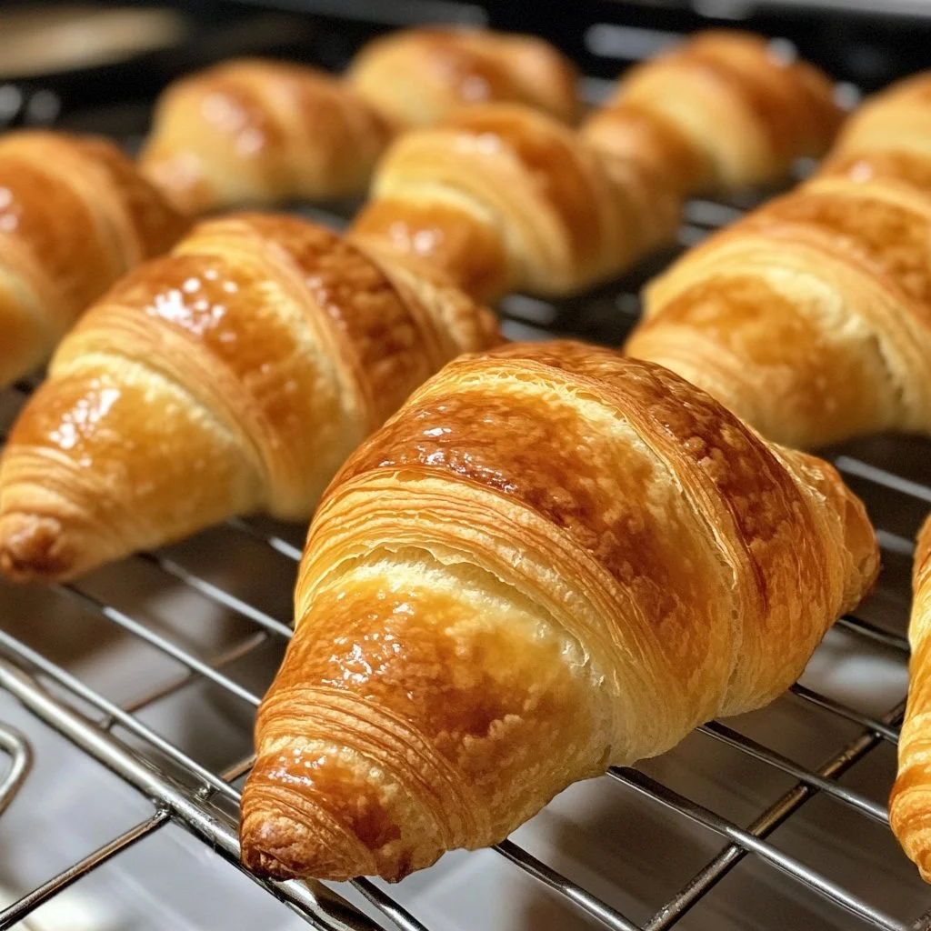 Frische und leckere Mini-Croissants auf einem Tisch serviert