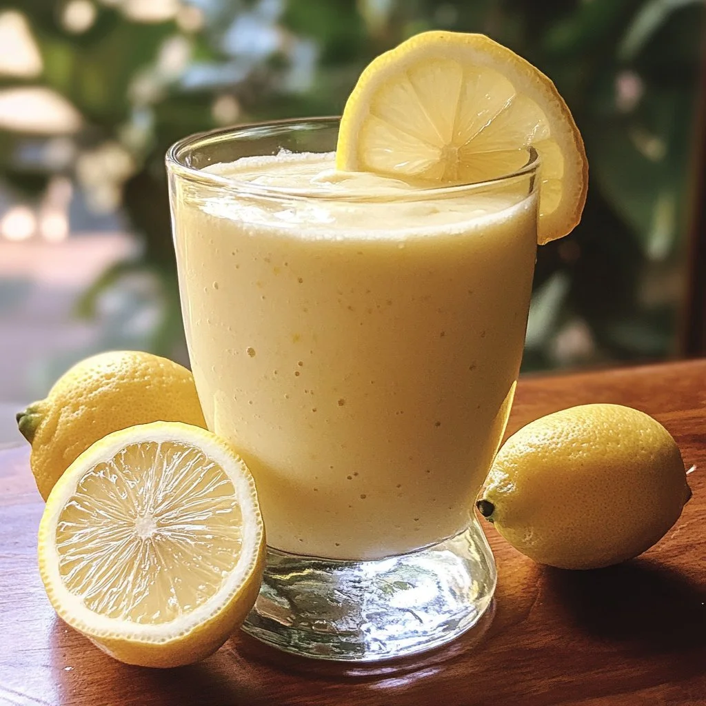 Erfrischender Limonen-Smoothie in einem Glas mit frischen Zutaten.