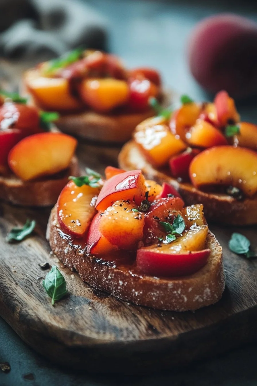 Pfirsich-Bruschetta