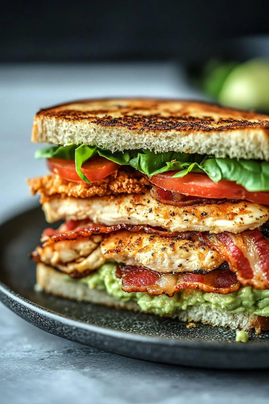 Supreme Club Kipsandwich met Krokante Spek en Ranjera Avocadodressing