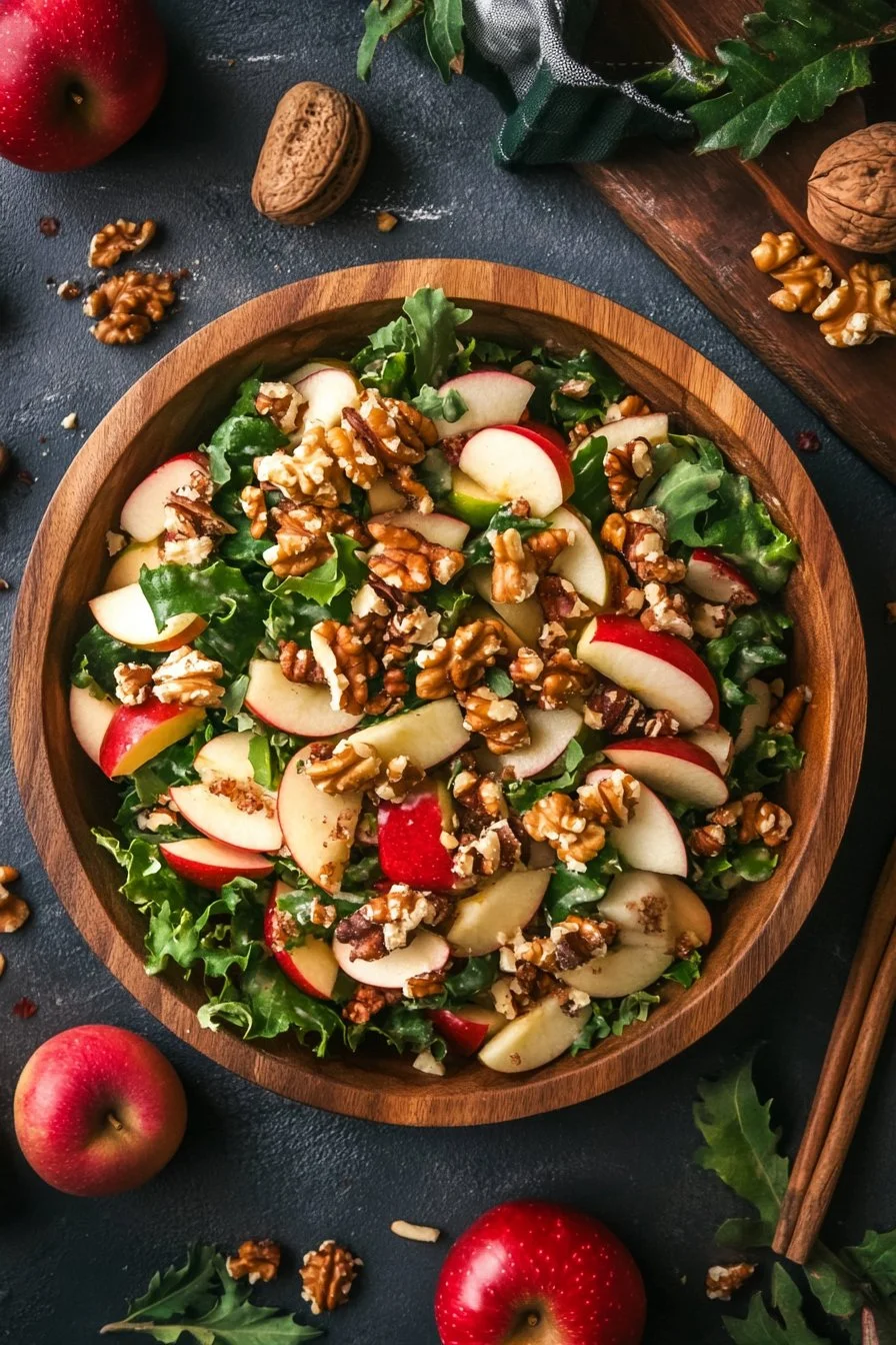 Weihnachts-Apfel- und Walnuss-Salat