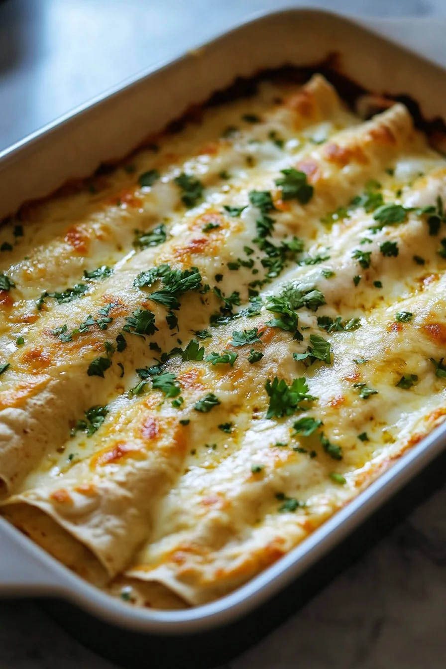 Weißes Hühnchen-Enchiladas
