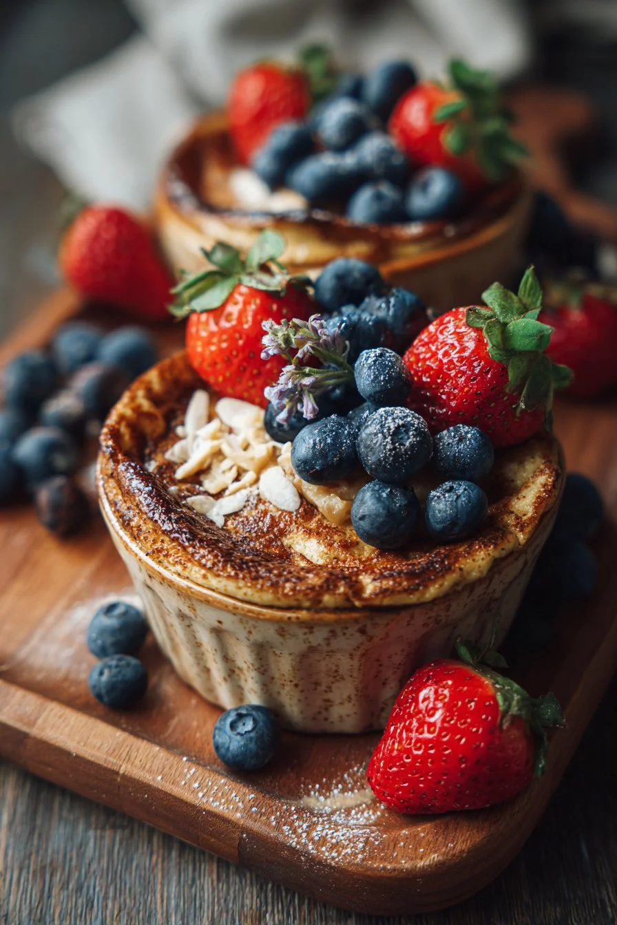 Backofen-Protein-Pfannkuchen-Schalen