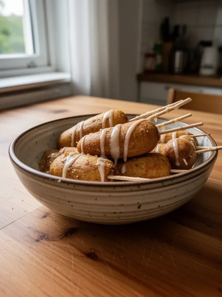 Bananenspieße mit frischen Bananen und verführerischen Toppings als Snack.