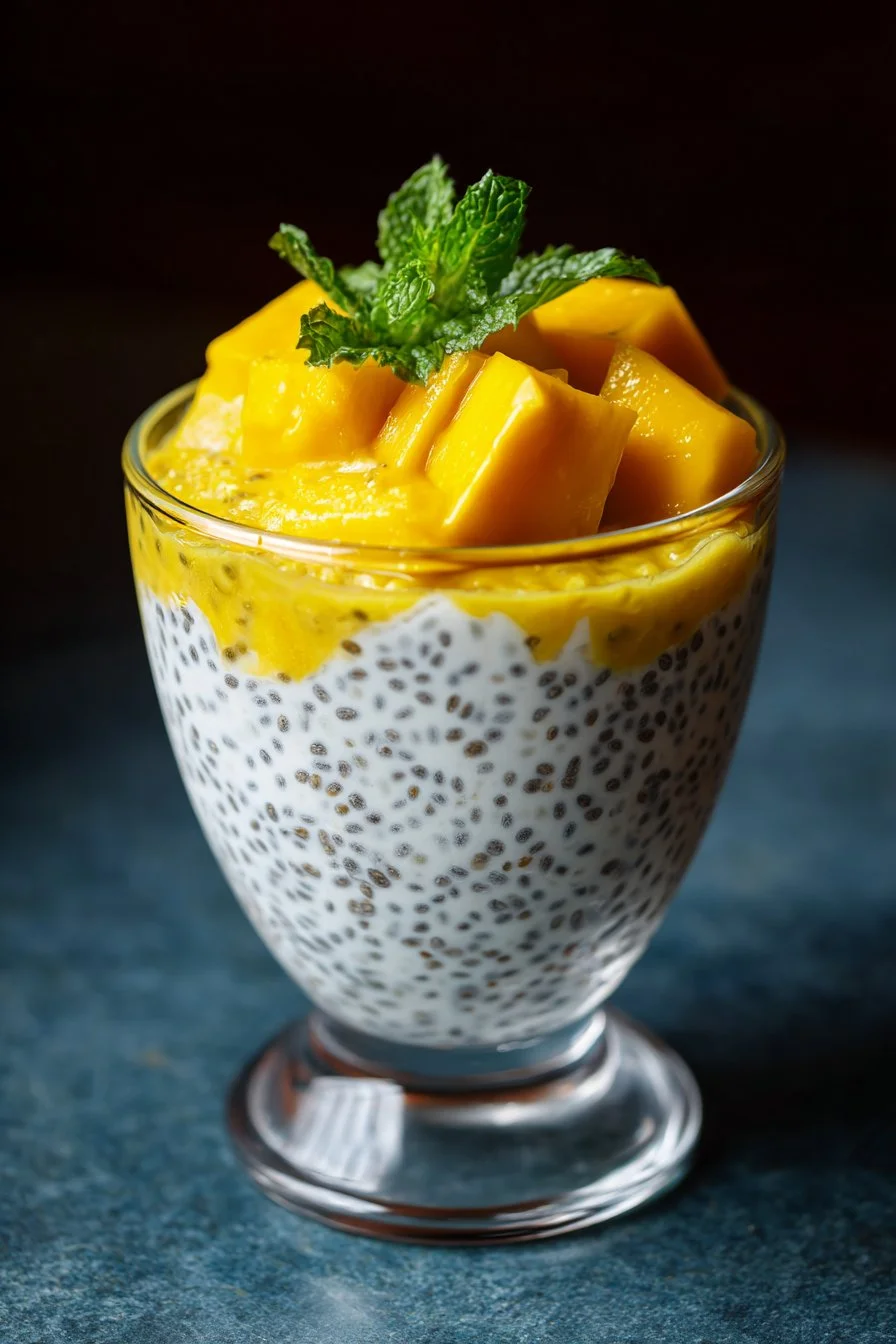 Chia-Pudding mit Mango