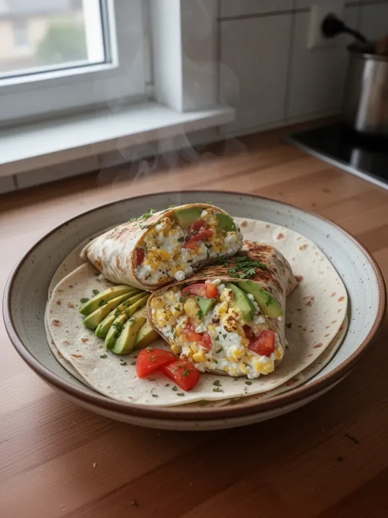 Cremiger Frühstücksburrito