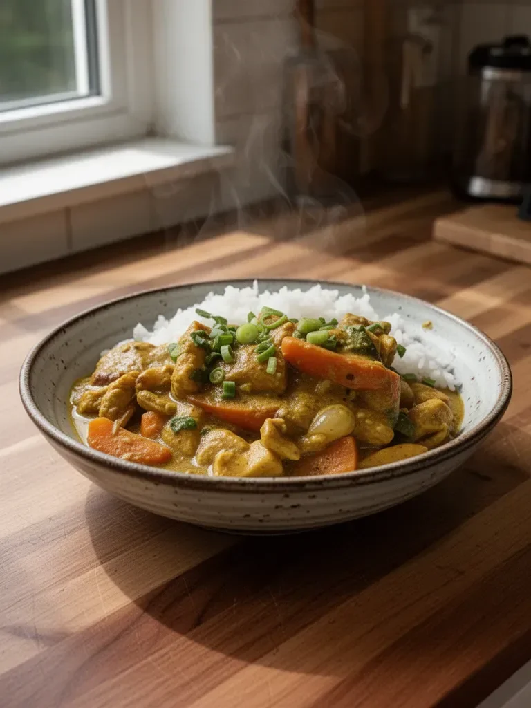 Einfaches Curry-Hühnchen
