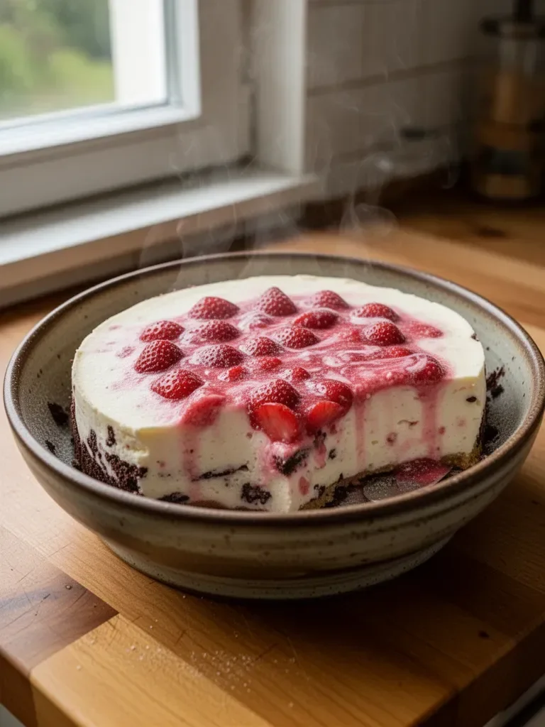 Erdbeer-Schokoladenkäsekuchen ohne Backen