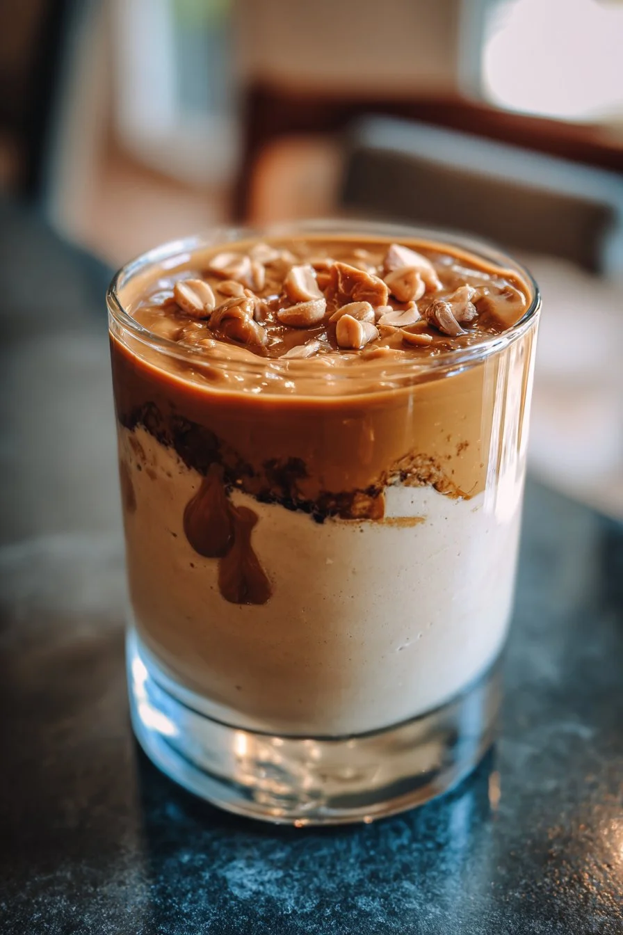 Erdnussbutter-Protein-Pudding