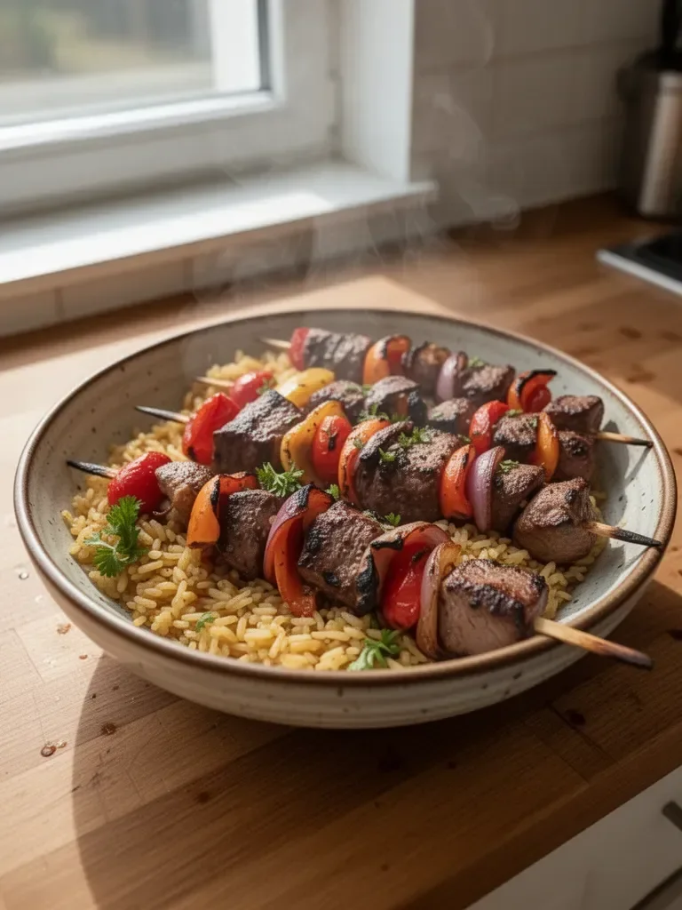 Gegrillte Fleischspieße