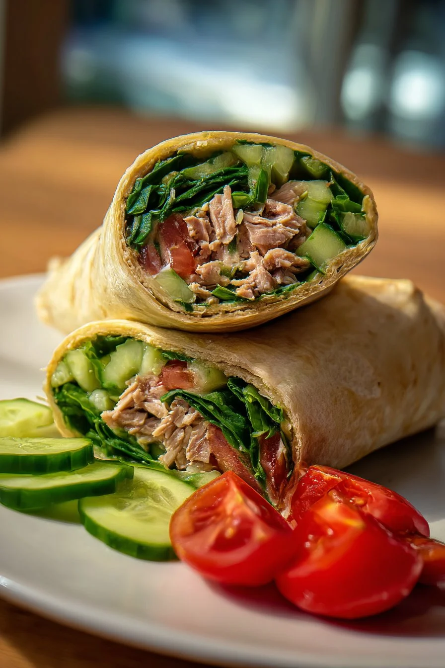Gesunder und köstlicher Thunfisch-Wrap