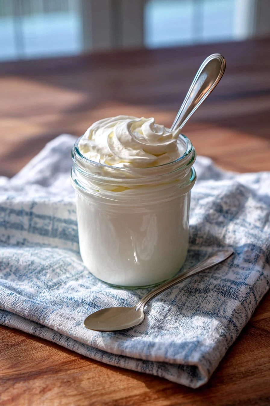 Griechischer Joghurt geschlagen